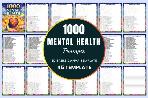 Download 1000 Mental Health Prompts KDP Interiors - Prompt Collection
