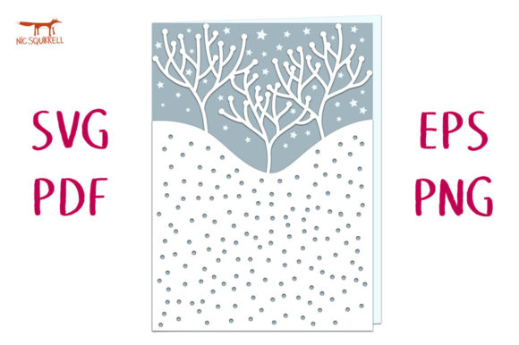 Download Starry Night Greetings Card SVG Cut File - Card Collection