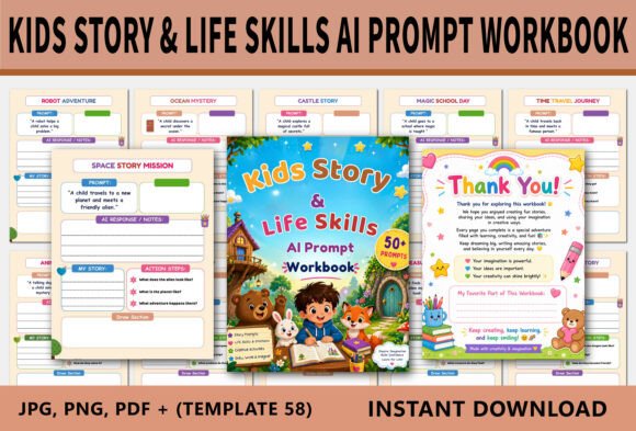 Download Kids Story &amp; Life Skills AI Prompt Work - Prompt Collection