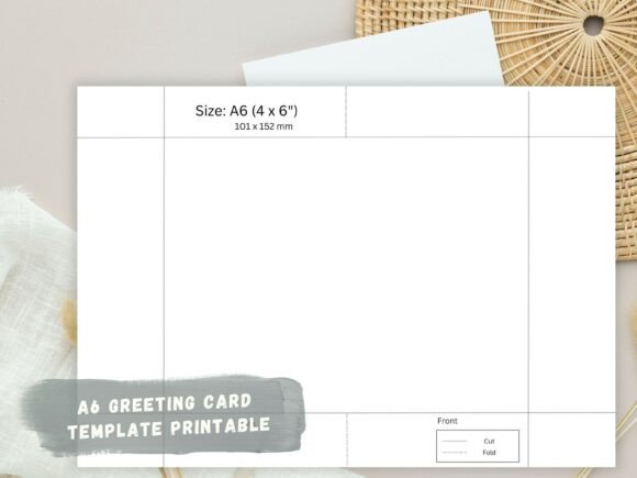Download A6 Greetings Card Template Procreate,PSD - Card Collection
