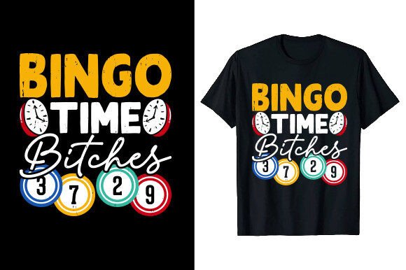Download Casino Vintage Bingo T-shirt Design - Premium Bundle